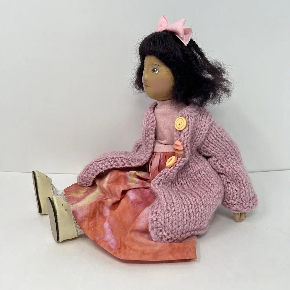 Rare Elaine Lim Hand Made Doll soft Body Hand processed Mohair Hair Gift Toy